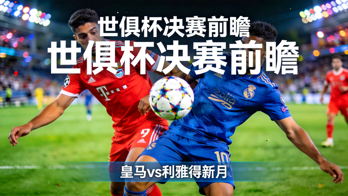 世俱杯决赛前瞻，两支顶级球队球员在球场中央争抢足球